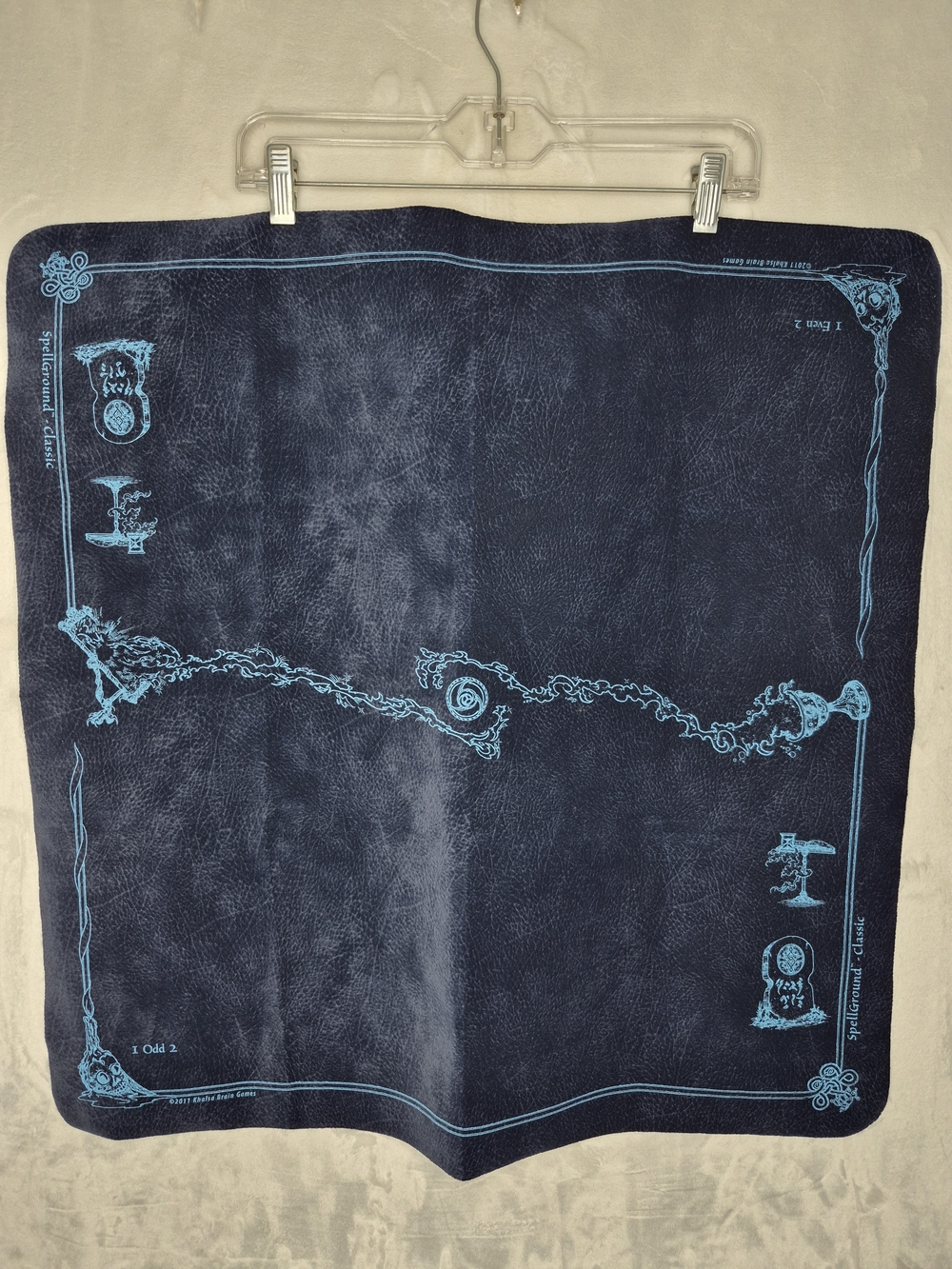 2011 Spellground Classic 2 Player Playmat Khalsa Brain Games Steel Blue